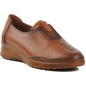 Resim Ayakmod 78 Taba Hakiki Deri Kadın Günlük Ayakkabı 001 