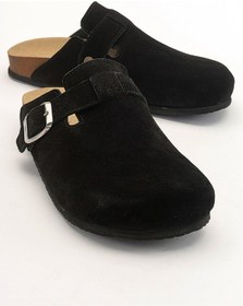 Resim Luvishoes Gons Siyah Süet Deri Kadın Terlik Siyah 