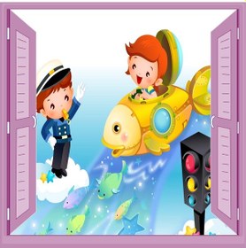 Resim Çocuk Odası Bebek Odası Pencere Poster Duvar Kağıdı Trafik 