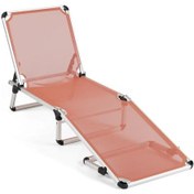 Resim Reyo Katlanır Ve Taşınır Şezlong Somon Somon 