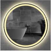 Resim GLOBAL LED MIRROR 70 Cm Kumlamalı Ledli Yuvarlak Ayna Banyo Aynası Dekoratif Ayna Boy Ayna Salon Duvar Ayna 