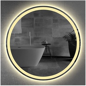 Resim GLOBAL LED MIRROR 70 Cm Kumlamalı Ledli Yuvarlak Ayna Banyo Aynası Dekoratif Ayna Boy Ayna Salon Duvar Ayna 