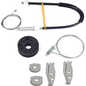 Resim Renault Megane MK1 1996-2003 Cabrio İçin Arka Sağ Cam Kriko Seti 