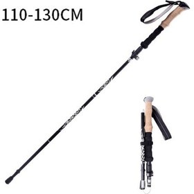 Resim Yürüyüş Direği Baston Yürüyüş Taşınabilir Malzemeleri 110-130cm Siyah 