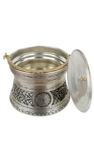 Resim HASBEDESTEN İşletmeli Eskitme Yoğurt Bakır Bakraç 3 lt 