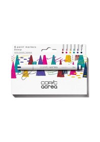 Resim Acrea Paint Marker Set Of 6 Deep Colours 