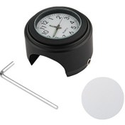 Resim Motosiklet Bisiklet Atv 22-25mm Direk Saati, Alüminyum Kasa, Siyah Beyaz Ekran, Dahili Pil, Chrome/siyah Seçenekli 