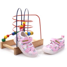 Resim Şirin Bebe 3815 Ortopedik Taban Kız Çocuk Yazlık Keten Ayakkabı 