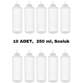 Resim GastroPlast 10 Adet, 500 ml, Fişek Plastik Sosluk, Ketçap, Mayonez, Hardal, Barbekü, Zeytinyağlık, Limonluk 