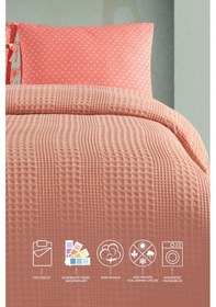 Resim Elart Silvia Tek Kişilik Pike 160x240 Cm Somon Somon 