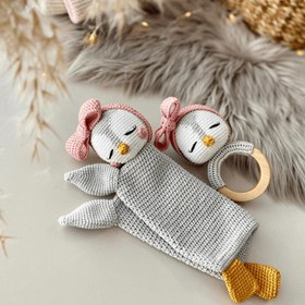 Resim Amigurumi Fiyonklu Penguen Serisi - Çıngırak Pembe Fiyonklu 