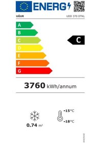 Resim Uğur UDD 370 DTKL 270 LT Dikey Muhafaza Dolabı 