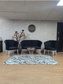 Resim SEVİNÇ MOBİLYA Beyaz Boyalı Tel Ayak Papatya Çay Seti Koltuk Takımı , Çay Seti , Papatya Çay Seti , Koltuk Takımı 