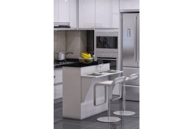 Resim Moka Park AVM 2 Kapaklı 2 Raflı Tezgahlı Fonksiyonel Şık Mutfak Adası 