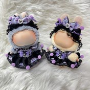 Resim 1 set Sanrio Kuromi bebek kıyafeti ve aksesuarları, 14.99-17.02 cm LABU bebekler için uygun, değiştirilebilir giysiler+aksesuarlar+aletler, doğum günü hediyesi/moda koleksiyonu (bebekler hariç) 