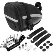 Resim Ankatek Bisiklet Tamir Alet Setleri Bisiklet Sele Çantası Bisiklet Koltuk Paketi 16 İn 1 Çok Fonksiyonlu Onarım Aracı Kiti Siyah Ey Siyah Siyah 