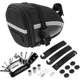 Resim Ankatek Bisiklet Tamir Alet Setleri Bisiklet Sele Çantası Bisiklet Koltuk Paketi 16 İn 1 Çok Fonksiyonlu Onarım Aracı Kiti Siyah Ey Siyah Siyah 