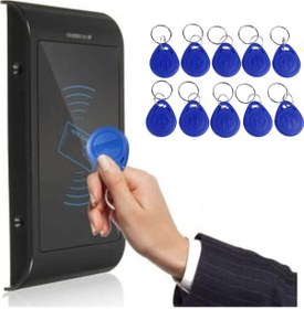 Resim Wozlo Chip TK4100 Rfid Manyetik Anahtarlık Tag Göstergeç Proximity Anahtarlık 10 Adet 