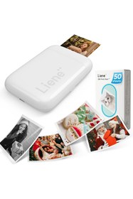Resim Liene Akıllı Telefonlar Için Mini Fotoğraf Yazıcısı - 50 Yaprak Çinko Fotoğraf Kağıdı 