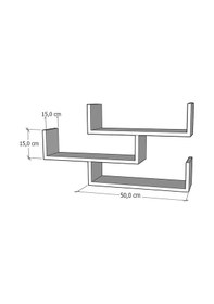 Resim Dekoratif Duvar Rafı Kitaplık Düzenleyici Beyaz - Beyaz 