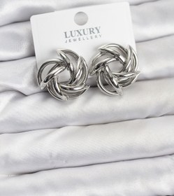 Resim NETWORK ART Gümüş Renk Pirinç Keskin Sarmal Model Kadın Küpe - Lisinya 
