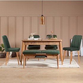 Resim Roma Large Mutfak Masası Takımı Atlantik Yeşil 