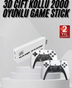 Resim KAKTÜS JACK 3D 4K 2000 Oyunlu Game Stick Oyun Konsolu Çift Konsol 