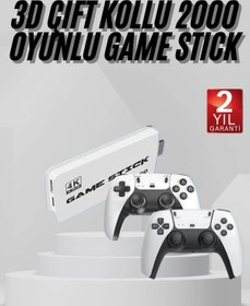 Resim KAKTÜS JACK 3D 4K 2000 Oyunlu Game Stick Oyun Konsolu Çift Konsol 
