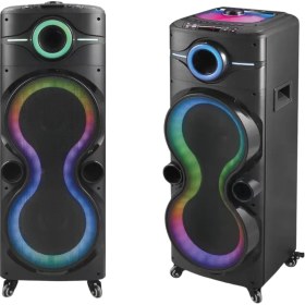 Resim Hepu Hp 922 Taşınabilir Şarjlı Rgb Bluetooth Hoparlör 2*10 Inc Woofer 80 W Rms Karaoke 
