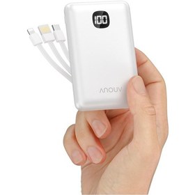 Resim Şarj Cihazı 10000mah Mini Güç Bankası Dahili Kablo, İphone Uyumlu/samsung İçin Harici Pil 