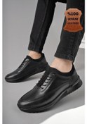 Resim Muggo Free Garantili Erkek Günlük Klasik Hakiki Deri Casual Rahat Ortopedik Ayakkabı Siyah 