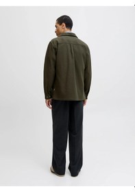 Resim Jack&jones Jprrayle Melange Solid L/s Erkek Gömlek 12286840 Haki 