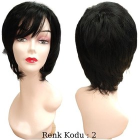 Resim Peruk Ankara Fiber Sentetık Ebru Model Peruk No:2 Siyah 