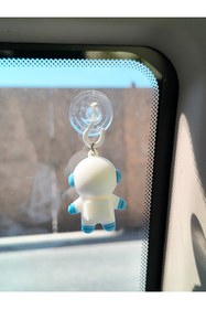 Resim Esey Dizayn Astronot Araba Dikiz Ayna Süsü - Vantuzlu Cam Süsü 