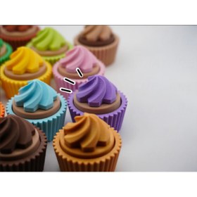 Resim Flexilab Creative Cliker’s 3D Cupcake Anahtarlık - Basmalı Fidget Oyuncak & Dekoratif Obje 