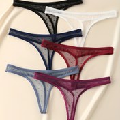 Resim 6'lı Paket Kadınlar İçin Dikişsiz Şeffaf Seksi Tanga Külot 