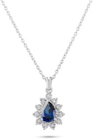 Resim 0.95 Karat Safir Pırlanta Kolye - HRD Sertifikalı 