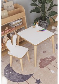 Resim Çocuk Oyun Aktivite Masası 45x45 Cm Çocuk Çalışma Masası Masa Sandalye Seti Çok Renkli 