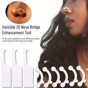 Resim 3'lü Set Görünmez Burun Şekillendirme ve Yükseltme Aletleri - Burun Düzeltici Klipsler, Burun Köprüsü Yükseltme Güzellik Araçları, Görünmez Burun Kaldırıcı 