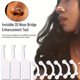 Resim 3'lü Set Görünmez Burun Şekillendirme ve Yükseltme Aletleri - Burun Düzeltici Klipsler, Burun Köprüsü Yükseltme Güzellik Araçları, Görünmez Burun Kaldırıcı 