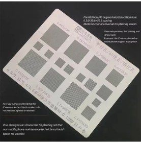 Resim Amaoe Üniversal Kalıp 0.12MM Bga Şablonu 0.3 0.35 0.4 0.5 