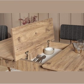 Resim Milano Medium Mutfak Masa Takımı Atlantik Antrasit 