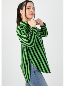 Resim Kadın Desenli Gömlek 1674-25-1 001 