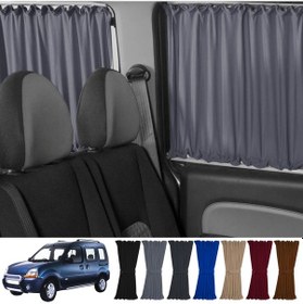 Resim Pandami Renault Kangoo 1 . Nesil Kısa Şase 1997-2009 Uyumlu Gri Raylı Oto Perde Takımı 