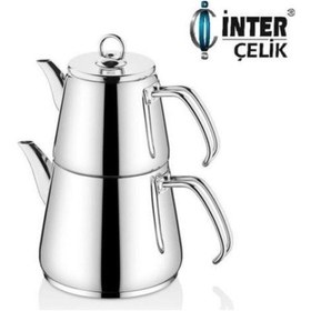 Resim Inter Çelik Hanzade Orta Boy Çaydanlık Sade 