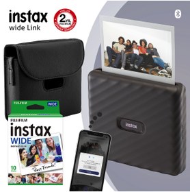 Resim Fujifilm Instax Wide Link Gri Akıllı Yazıcı Ve Çantalı Hediye Seti 3 