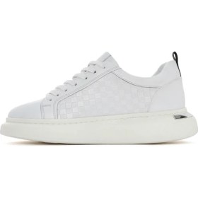 Resim Derimod Erkek Beyaz Bağcıklı Kalın Tabanlı Deri Sneaker 25SFD641418 