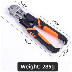 Resim Hombey T8 Çelik Anti-manyetik Ağır Duty Tel Kesici, Avrupa Stili Düz Uçlu Profesyonel Manuel Kırıcı Krom Vanadyum Çelik, 0.3kg, 12 Adet/kutu 