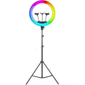 Resim Asfal 210 cm Tripod -Led Halka Işık Youtuber Tiktok Makyaj Stüdyo Işığı Ring Light 