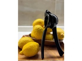 Resim Esmo Home Renkli Döküm Limon Sıkacağı Limon Presi Büyük Boy, Rennkli Metal Limon Sıkacağı, Döküm Naranciye Sıkacağı (Siyah) 